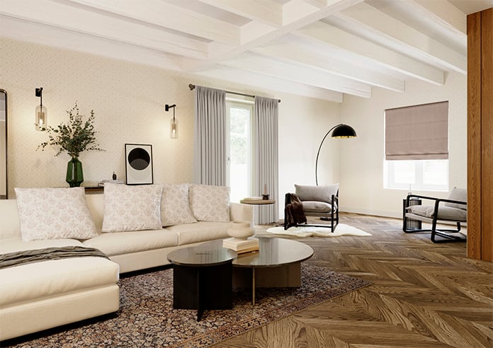 Eversley, Espresso Creme - Twist&Fit Roman Blind - Image 7